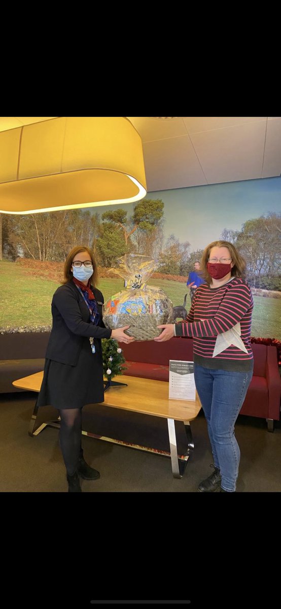 chimpimpey's tweet photo. Amazing team effort of Guildford branch to raise funds and our very happy member collecting her hamper 🤗 @ExperienceGford @AskNationwide @MandyJBeech https://t.co/VjlAwskKgt