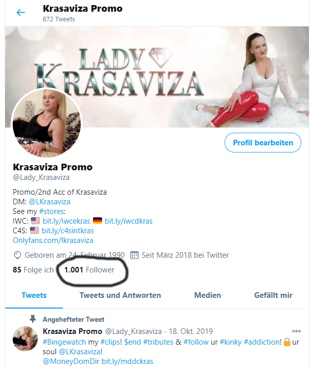 Lady_Krasaviza's tweet photo. Magnificient! 1000 #Followers to this #Promoaccount! Thx to all for #follow #promo &amp; #retweet! 😍I want more &amp; more &amp; more! #Slaves #tribute 100/1000/10000 to this joyfull event! 💸💎&amp;🥂to the 🔥💃! @Binge_on_Reell @Saphyllia @Bratty_Isabella @LadySnake6 @HerrinLady @MrsMumu_ https://t.co/OW0BcadKMb