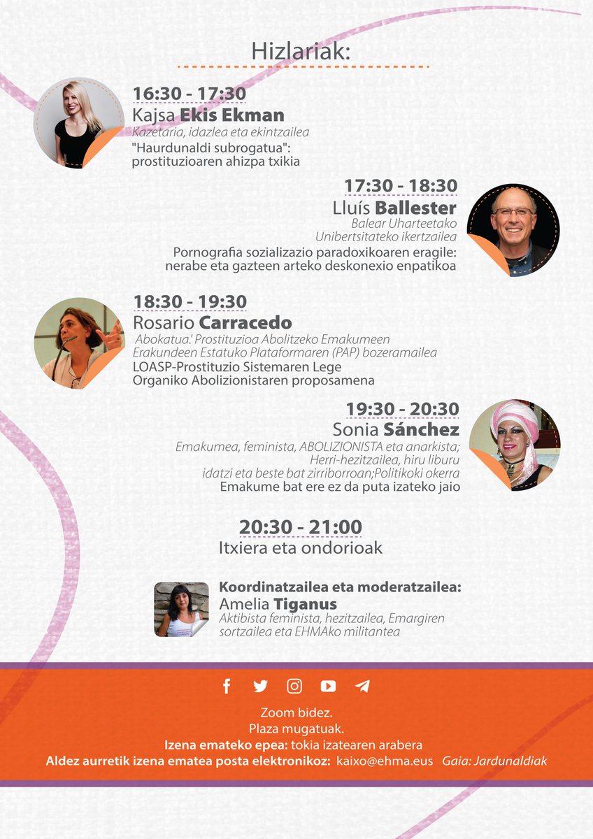 EHMAbolizionist's tweet photo. 🔥 Hiru egun geratzen dira EHMAren II. Jardunaldi Abolizionistetarako! 🔥

Zalantzarik baduzue? 

🔥 ¡Quedan 3 días para las II. Jornadas Abolicionistas de #EHMA! 🔥

¿Tenéis alguna duda?

@amelia_tiganus @rosariocarrace2 @soniaTsanchez #KajsaEkisEkman #LluisBallester https://t.co/7GybKz8Hxi