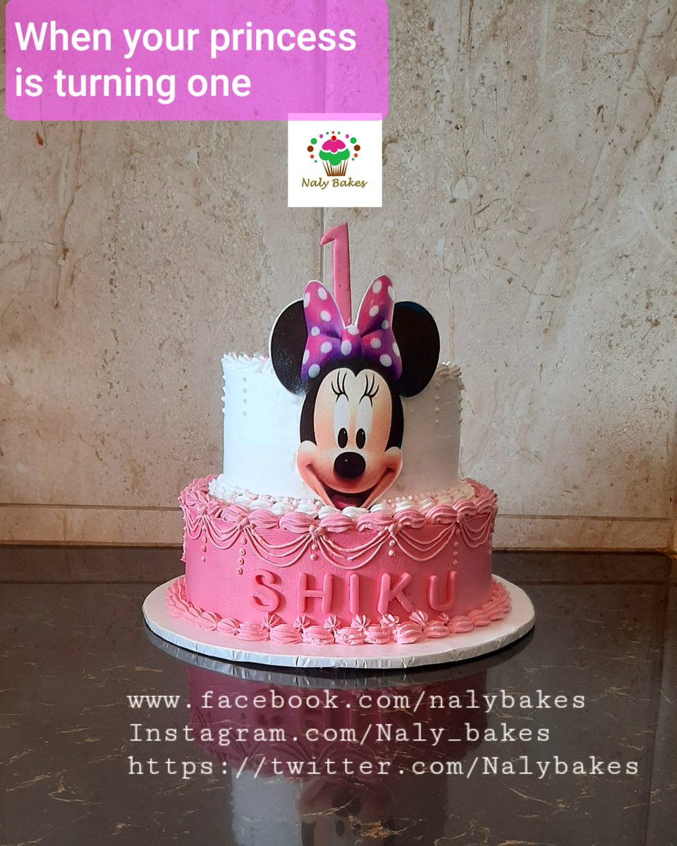 Nalybakes's tweet photo. A baby turning one is a great milestone. We celebrate this princess today. Happy birthday Shiku!

#babygirlcake 
#pinkcake 
#Nalybakes 
#birthdaycake 
#passioncakes 
#minniemousecakes 
#customizedcakes 
#cartooncakes 
#bowcakes 
#stringwork 
#prettycakes https://t.co/kso7JpnAEu
