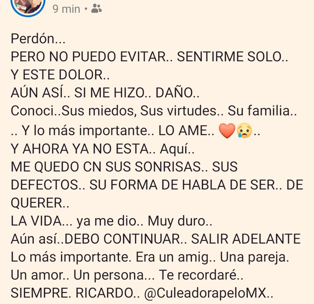 betitobbck100's tweet photo. Faltan solo Hras.. Par que tu cuerpo..
Deje.. De existir..
Tu alma.. Siempre.. Conmigo..
NO TE OLVIDARE.. RICARDO.. *
@CuleadorapeloMX..
Mi corazón... Est triste....
#unangelllora #entudespedida #siempretriunfando
#2pigboy #miprincipe #felizviaje #PRIDE2020 #loveislove https://t.co/kS3O2e1S2g