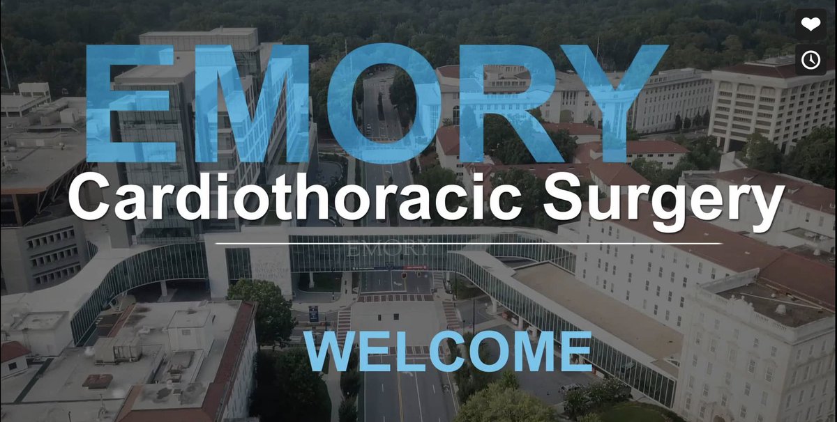 To the medical students interviewing for residency in CT surgery, we wish you the best. You are choosing a challenging, but fulfilling and impactful career. We look forward to meeting you soon , and until then here is a short intro to our program at Emory :vimeo.com/480090733/ffcd…