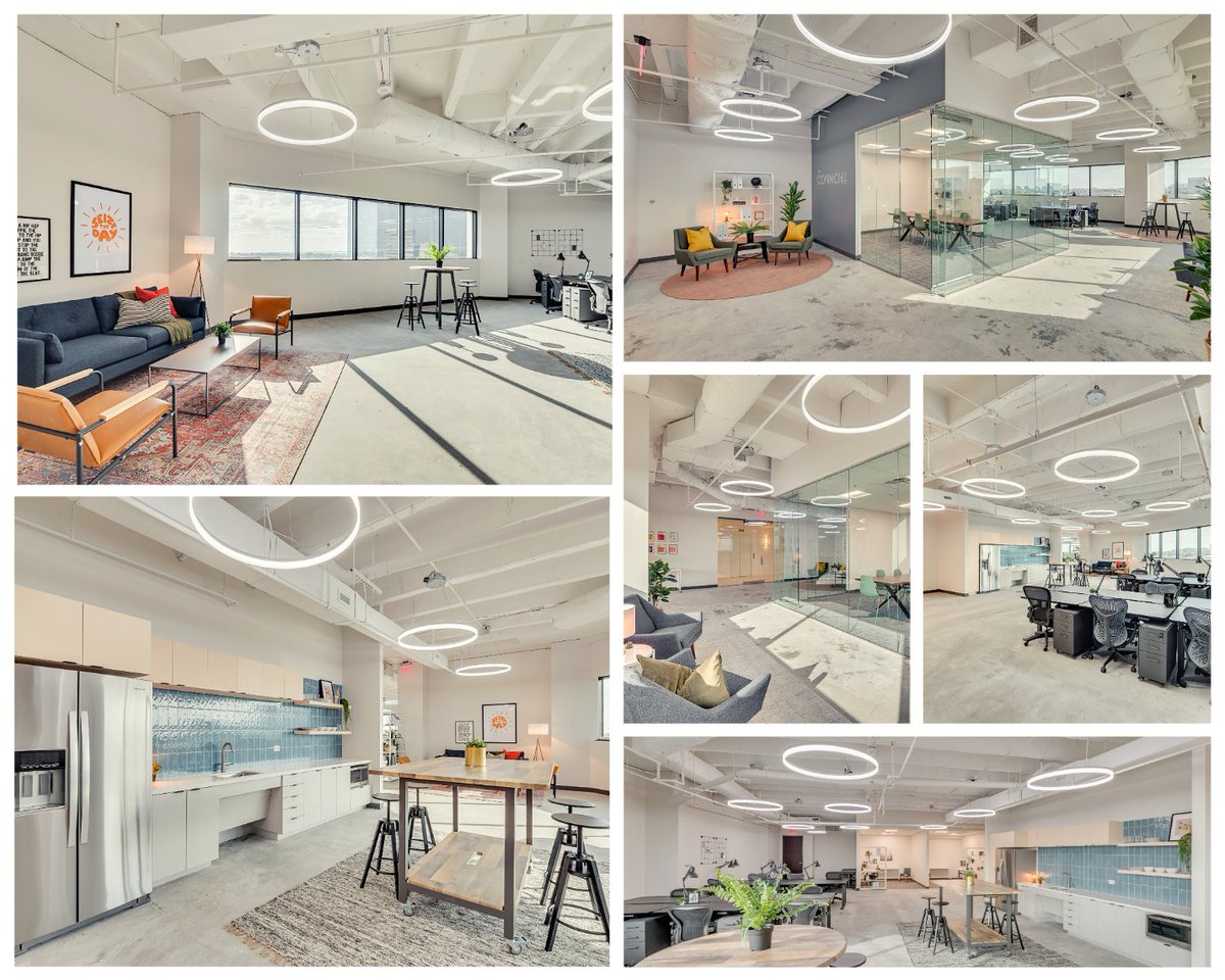 Silver Lining Construction recently updated a 4,401 SF suite for Triten Real Estate Partners at its Commons building in Far North Dallas. The completed space includes a sleek industrial look perfect for flexible workspace.

#slconstruction #commercialrenovation #dfwconstruction