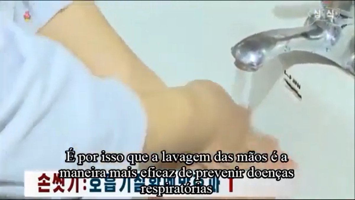 Sobre a lavagem das mãos.