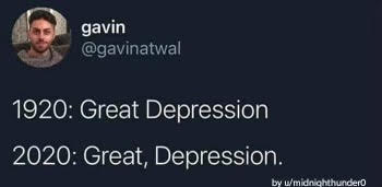 2/ This tweet is more prescient even than it seems at first, especially given that he's off by over a decade; while we aren't in another Great Depression, we may just be leading ourselves down a similar path.