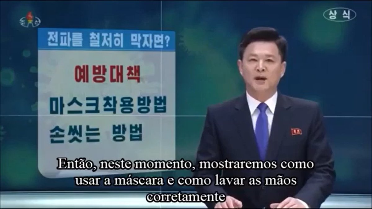Transmissões dos canais de TV constantemente reproduziam orientações básicas sobre higiene.