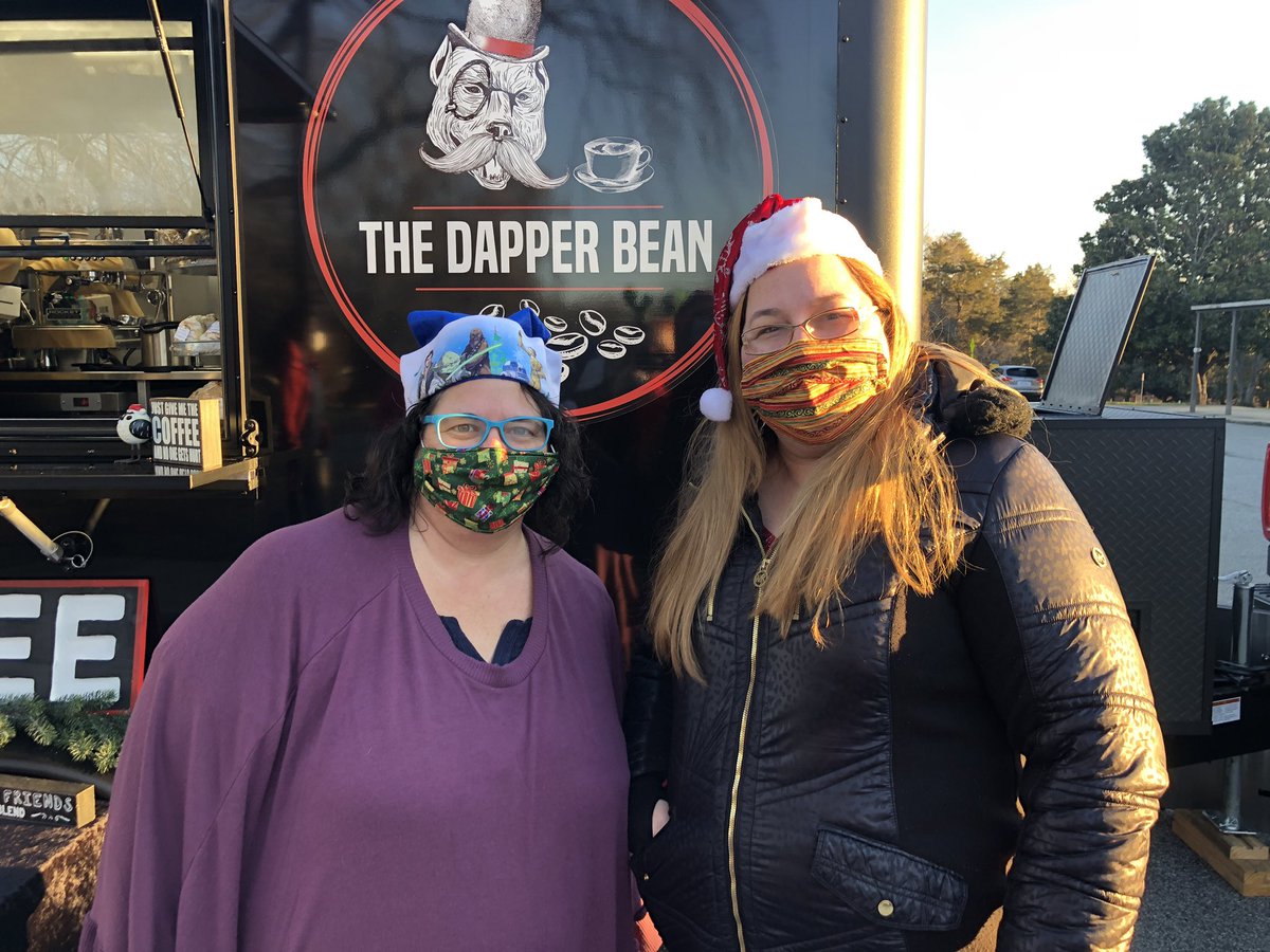 SpeasGlobal's tweet photo. Look at our Holiday Headwear!!! And send us your photos!!! 

Thank you #SpeasPTA for the Coffee Truck from The Dapper Bean and @CFAPeaceHaven breakfast!!! 

You know the ways to our teacher hearts! ❤️🐝❤️ @wsfcs @ibpyp https://t.co/XlYxRCzZhE