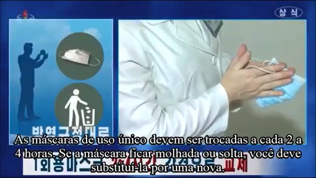 Como retirar a mascara corretamente e explicaram sobre a higiene ao lavar as mãos também.