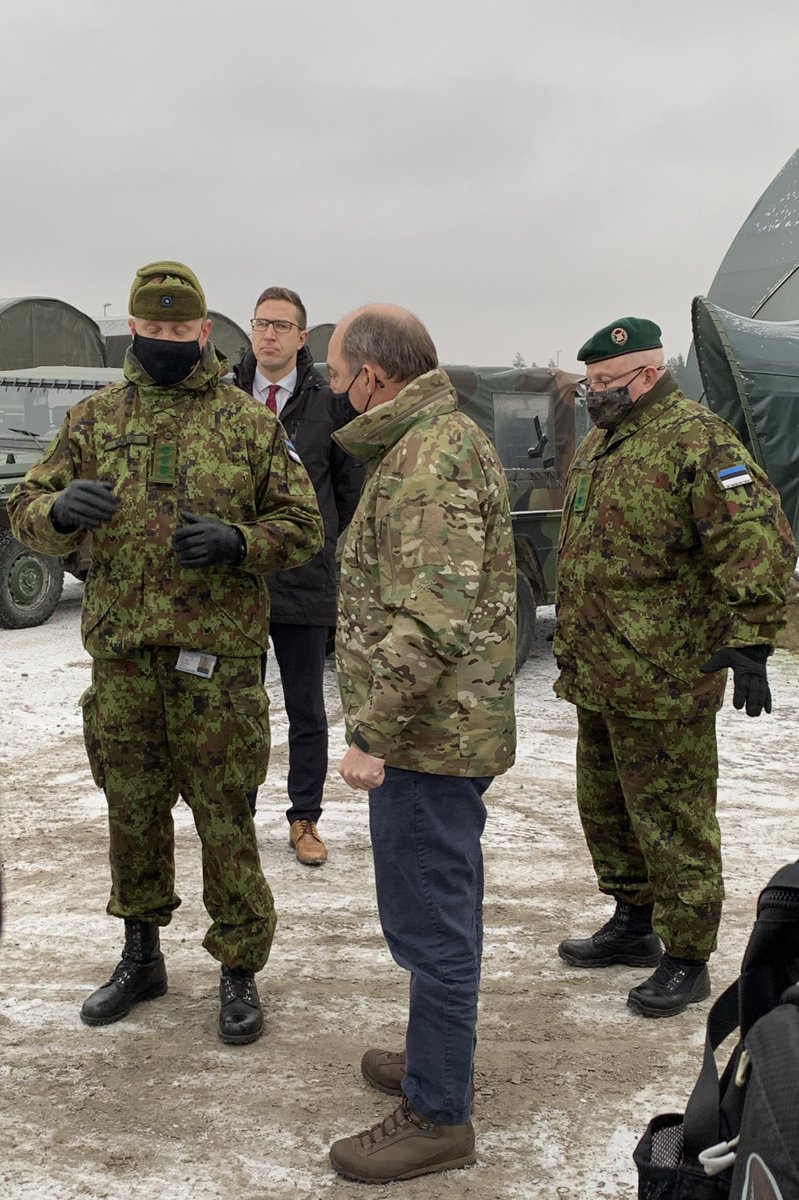 BubbearT's tweet photo. It has been a privilege to show @BWallaceMP the great work British troops are doing in #Estonia as part of #eFP.  Good meetings with @MoD_Estonia @ratasjuri and Parliament’s Defence Committee #WeAreNATO #StrongerTogether https://t.co/NgvYqFkdHi
