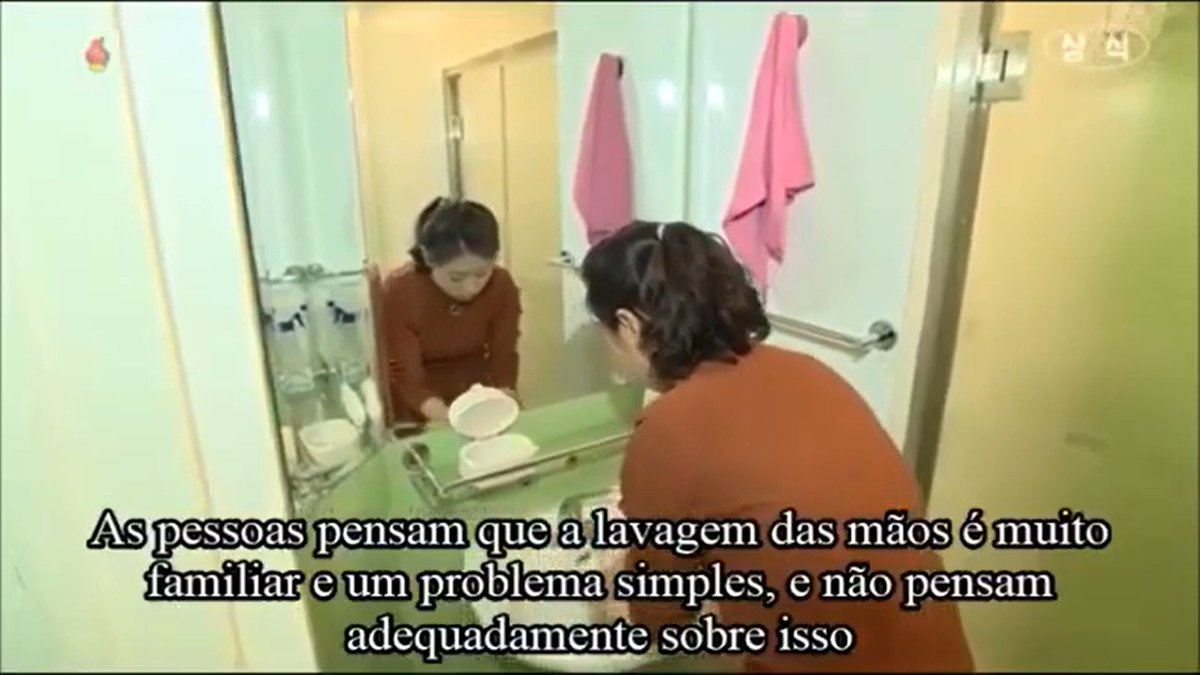 Sobre a lavagem das mãos.