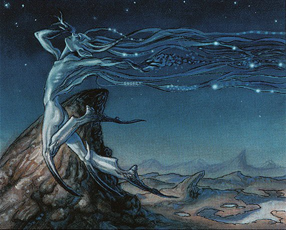 2/8 Blue:"Forbid" by Scott Kirschner"Mana Leak" by Christopher Rush"Wayward Soul" by DiTerlizzi"Man-'o-War" by Jon J Muth #mtg    #mtgart