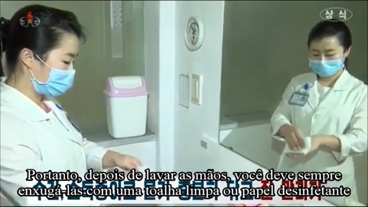 Sobre a lavagem das mãos.