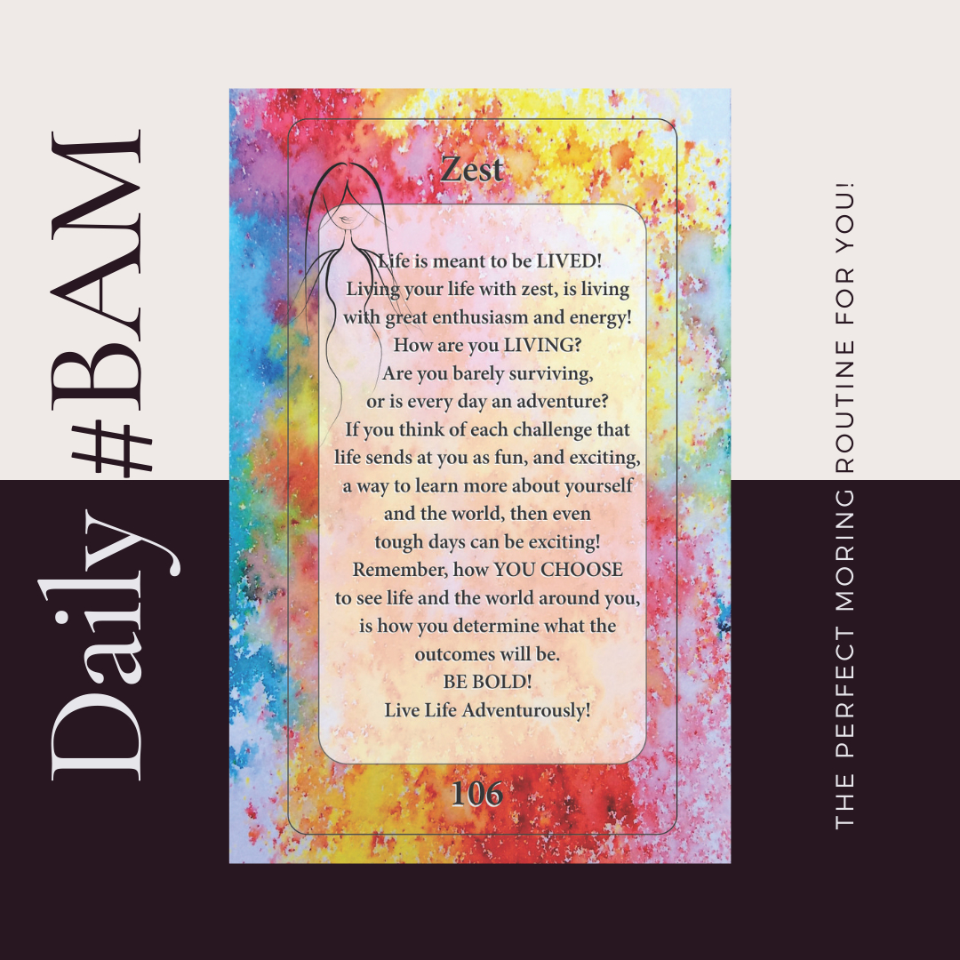 ACAdventurers's tweet image. Today's Daily Dose of BAM!! Badass Artist Motivation!

ZEST! Life is meant to be LIVED! 
Not just barely survived!

Energy and enthusiasm make this world more exciting and fun!

Rethink how you live Life and CHOOSE to include more ZEST!

This is a new episode on the #soulfirereig