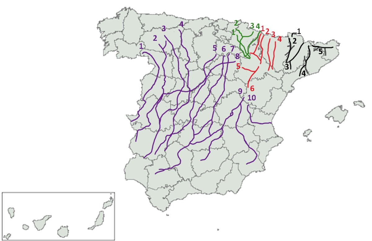 Este es el mapa con el que <a href="/eswikipedia/">Wikipedia en español</a> ilustra las #cañadas de nuestro país
¿Has pasado por alguna?, ¿sabes en qué estado se encuentran?
Si esta #Navidad viajas y pasas por alguna de ellas, tuitea una foto y muestra su estado con el hagstag #cañadasdiversas
#trashumancia
