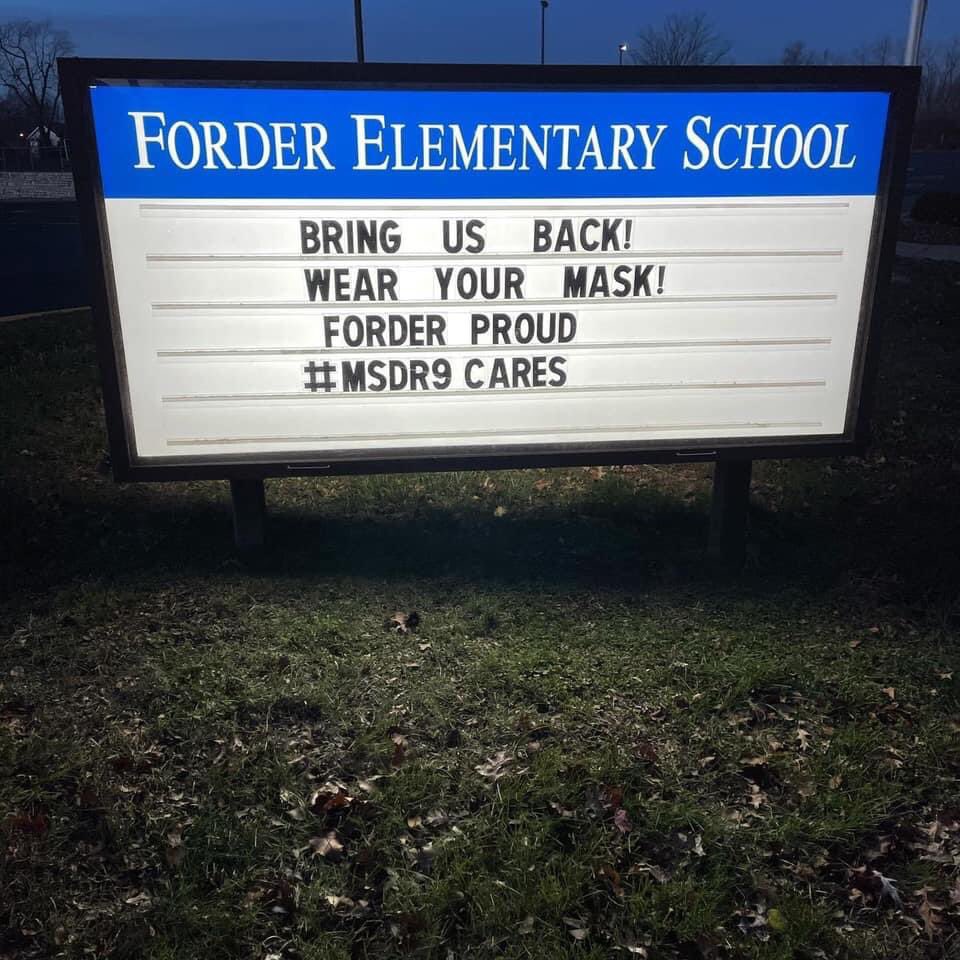 We want to safely have students learning in-person more days each week. We can’t do that given the current spread of COVID-19 in our community. Please help us by wearing your face covering, washing your hands and avoiding gatherings. We have to work together. 💙 #msdr9