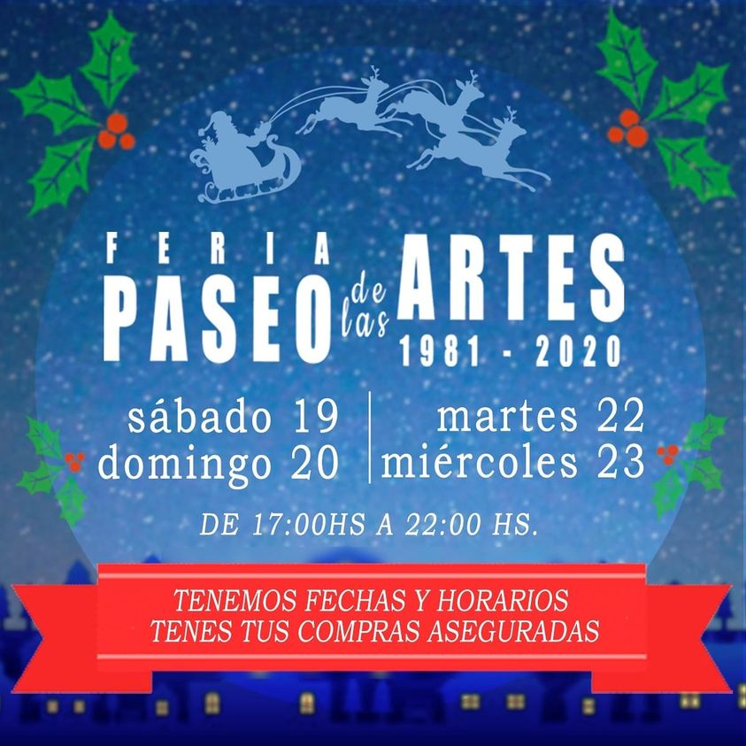 🔊 No te pierdas los mejores regalos para #Navidad
 y buscalos en el #paseodelasartes #Cordoba 

🗓️👇
Sábado 19, Domingo 20
Martes 22, Miércoles 23

Te esperamos 🎉🎁