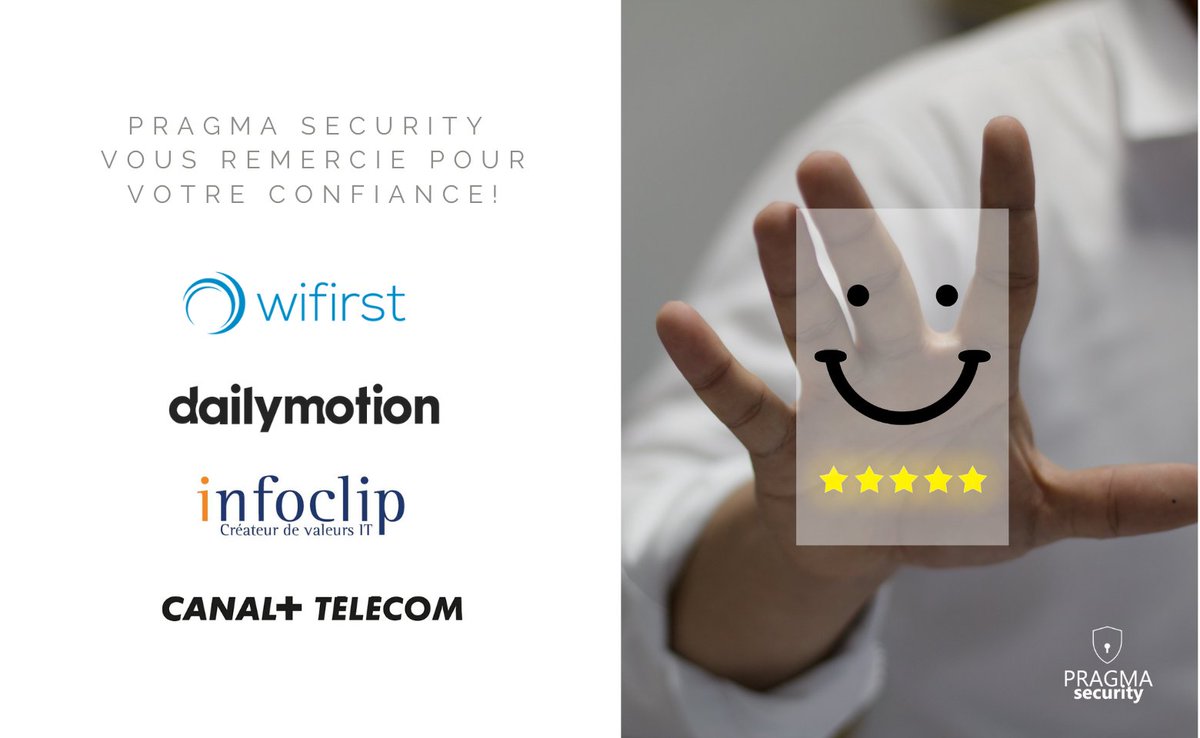 PragmaSecurity's tweet photo. Alors que l'année 2020 s'achève bientôt, nous tenons à remercier tous nos clients, références publiques comme privées, pour leur confiance en nos services.
#ecommerce #cybersecurité #DDoS #networksecurity #waf https://t.co/XIEexhENUX