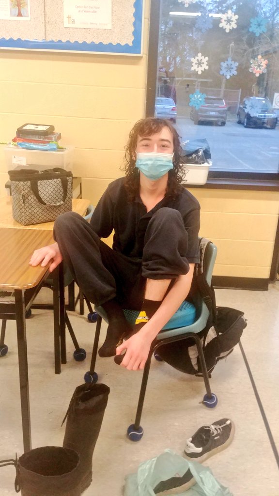 cquinlan44's tweet photo. Cam's got the funkiest socks! 😊 🧦💙 @Lynn_Rodgers02 @degs1000 @AssumptionHCDSB https://t.co/PDkUS34qQU