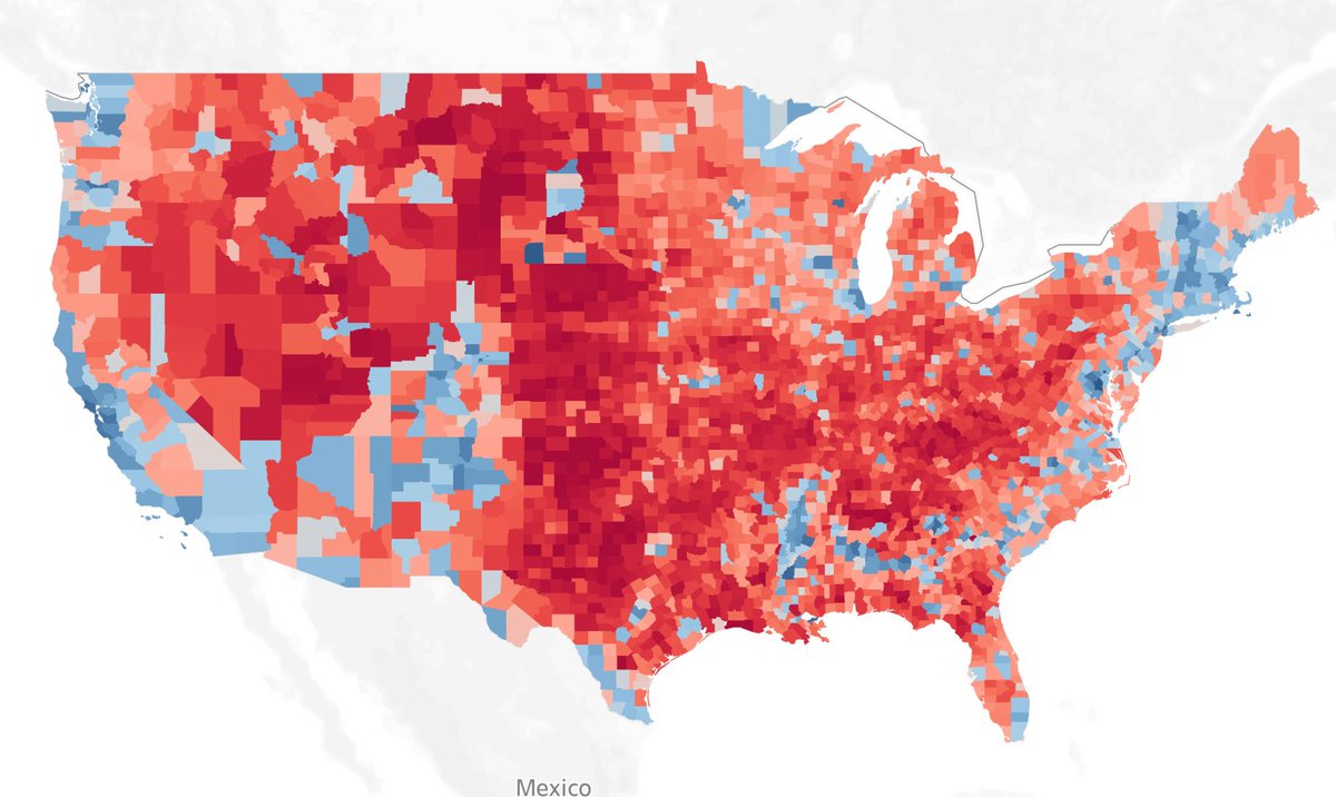 And because it's tradition I suppose, the county-level results.