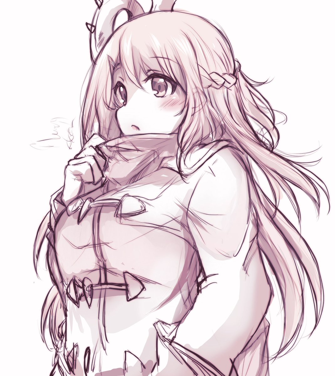 寝る前のお絵描きです。
うちのこ 