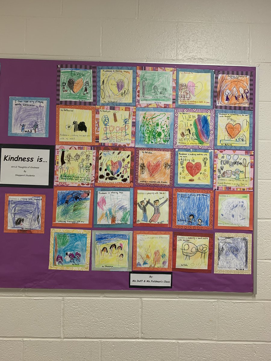 tdsb_sheppardps's tweet photo. Bullying prevention Campaign- Thanks to Ms. McKay, Ms. Feldman and Ms. Duff for lesson of Kindness to their students https://t.co/rvRAOavWja