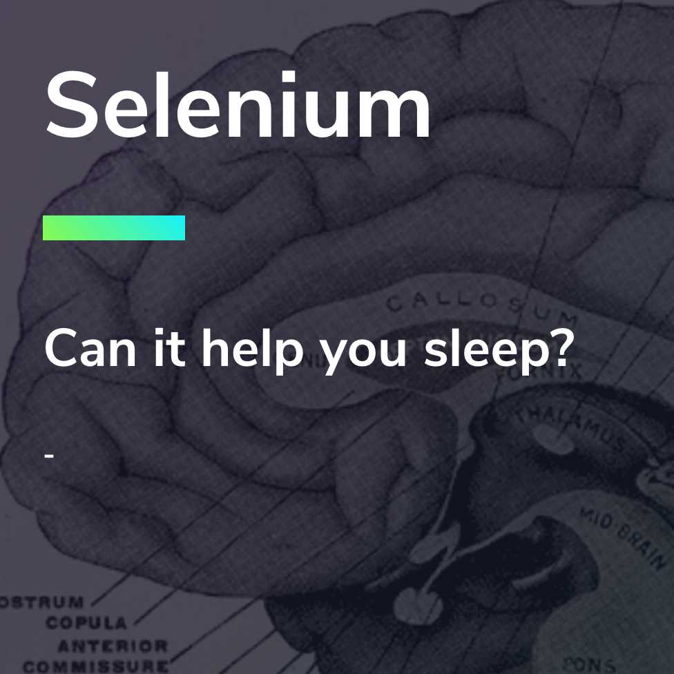 ClearvueHealth's tweet image. Q: Does #selenium help you sleep?
A: The evidence points to the fact that selenium and other nutrients probably play a big role in sleep health.
Read the full analysis➡️clearvuehealth.com/d/selenium-sle…
#nutrition #sleep #health