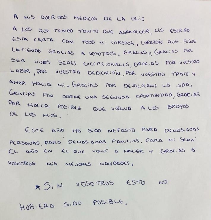 hospital_hvn's tweet photo. "Para mí, este será el año en el que volví a nacer". Emotivas palabras de un paciente a los profesionales #Uci @hospital_hvn gracias a los que "ha tenido una nueva oportunidad"
Expresa con el ❤️ que estas serán sus mejores navidades.
Cuidémonos para que sean las mejores de todos. https://t.co/cTAct4Zs1g