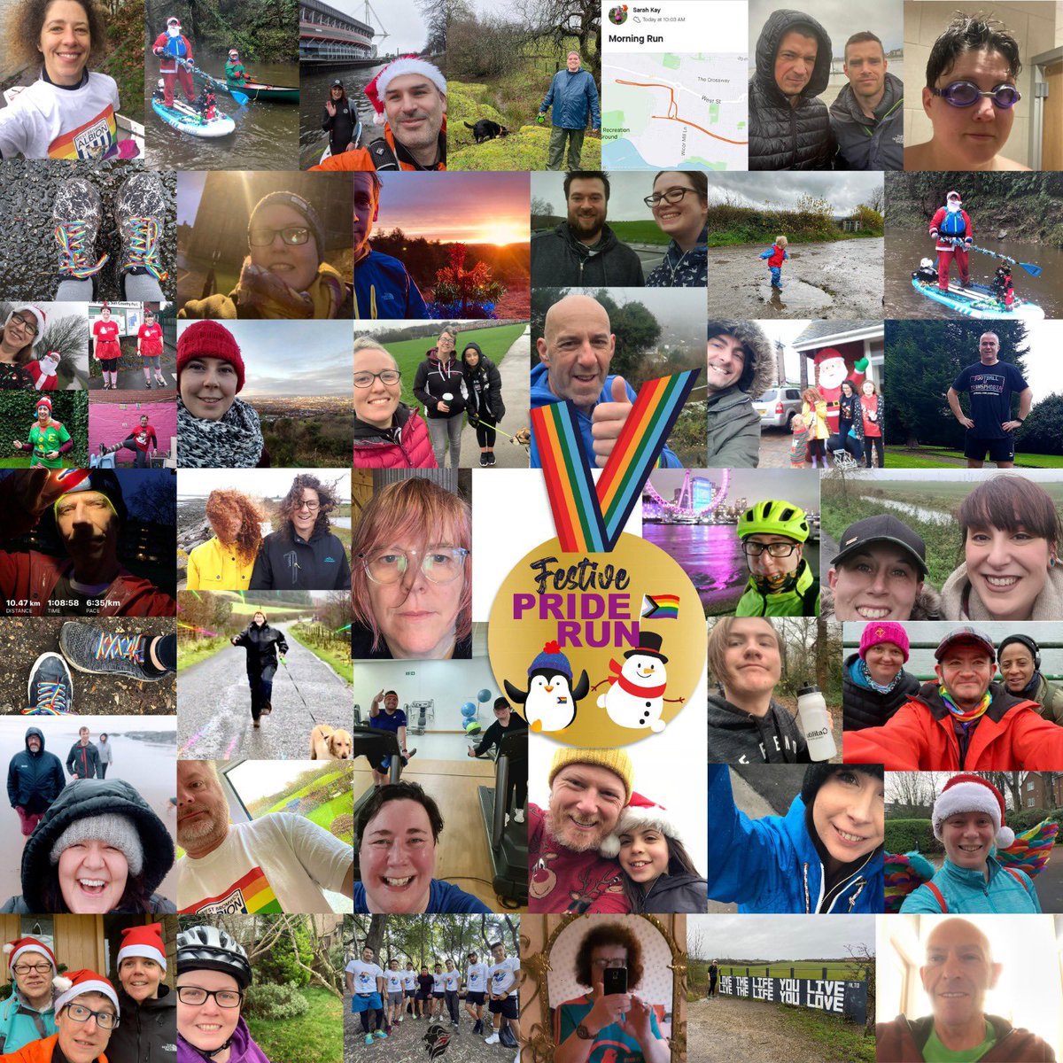PrideSportsUK's tweet photo. THANKYOU to EVERYONE who took part in our #FestivePrideRun on Sunday. We have raised Β£600 for @Genderintell & we know that some participants also raised even more through their own sponsorship!
A rainy but productive day of collective activity for a good cause π³οΈββ§οΈππ https://t.co/RgVtjMaXu3