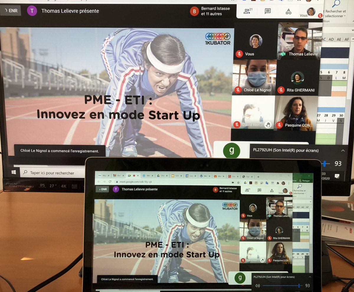 sabrolland's tweet photo. PME/#ETI : innover en mode start up - Webinaire @1KNantes avec @tlelievre44 Scalability, user-centric, capital risk, new business models, eco-systems, lean start up, fail often but fail fast to find the right market fit https://t.co/Lr8huA0tF7