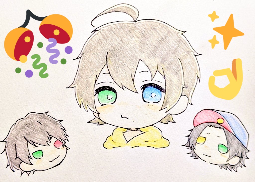 「✨??Happy Birthday!!!??✨

1️⃣「三郎、誕生日おめでとう」|かまぼこ😛✍️@推しの幸せを願う加工食品のイラスト