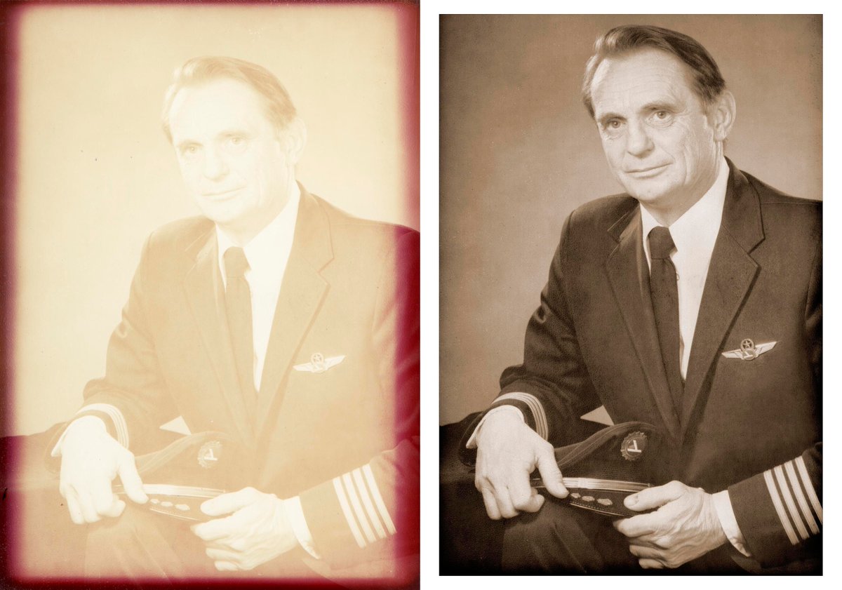 Did you know we can re-touch your old photos? And aren't silver prints just astounding with all the detail they hold?! We were able to bring out so much more detail in this image by scanning and editing than even our eyes could see. Well done, Phoebe!