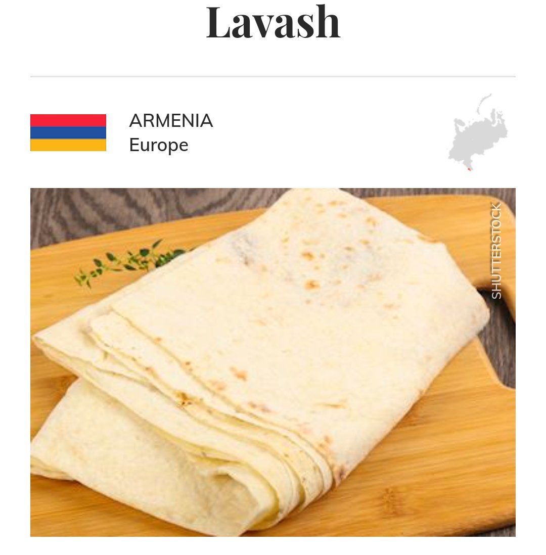 2. Lavash is a Persian word means "thin bread" but the food itself somehow claimed as Armenian