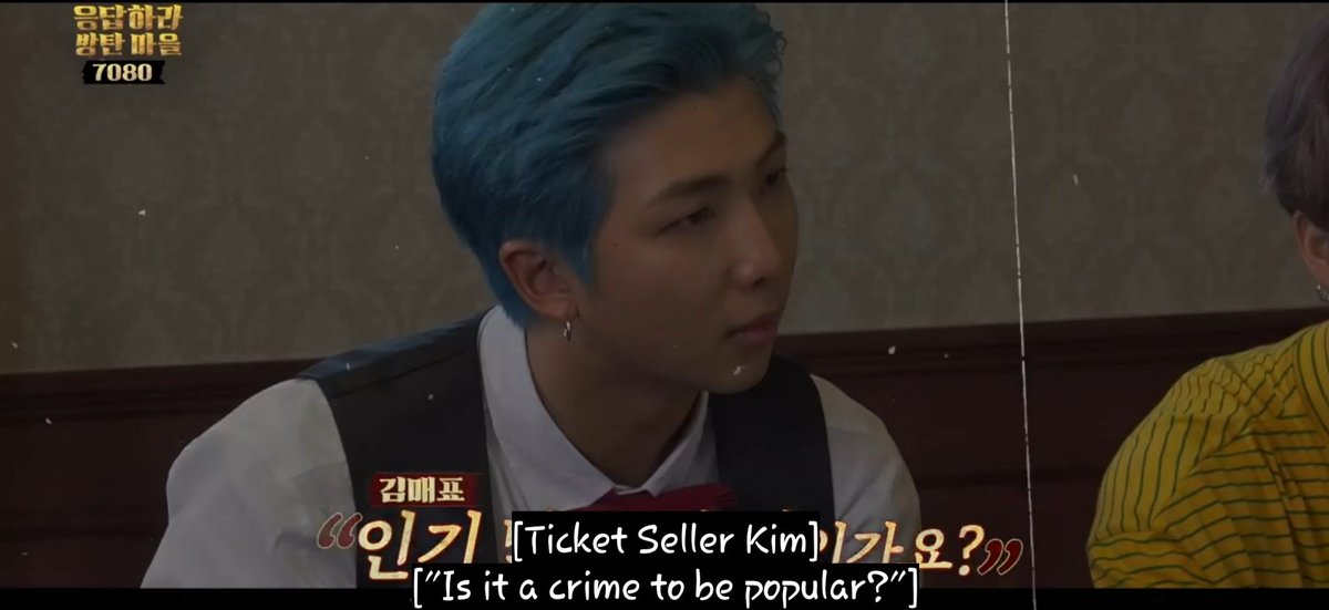 what a way to end the day, our cuutie babies immersed in their roles  @BTS_twt   #RUNBTSEp120