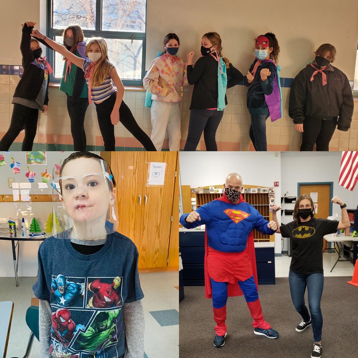FredMillerHPS's tweet photo. Day 2 of #MillerSpirit Week: SUPERHERO DAY! 🦸‍♀️🦸‍♂️ https://t.co/I3CcUaqhPX