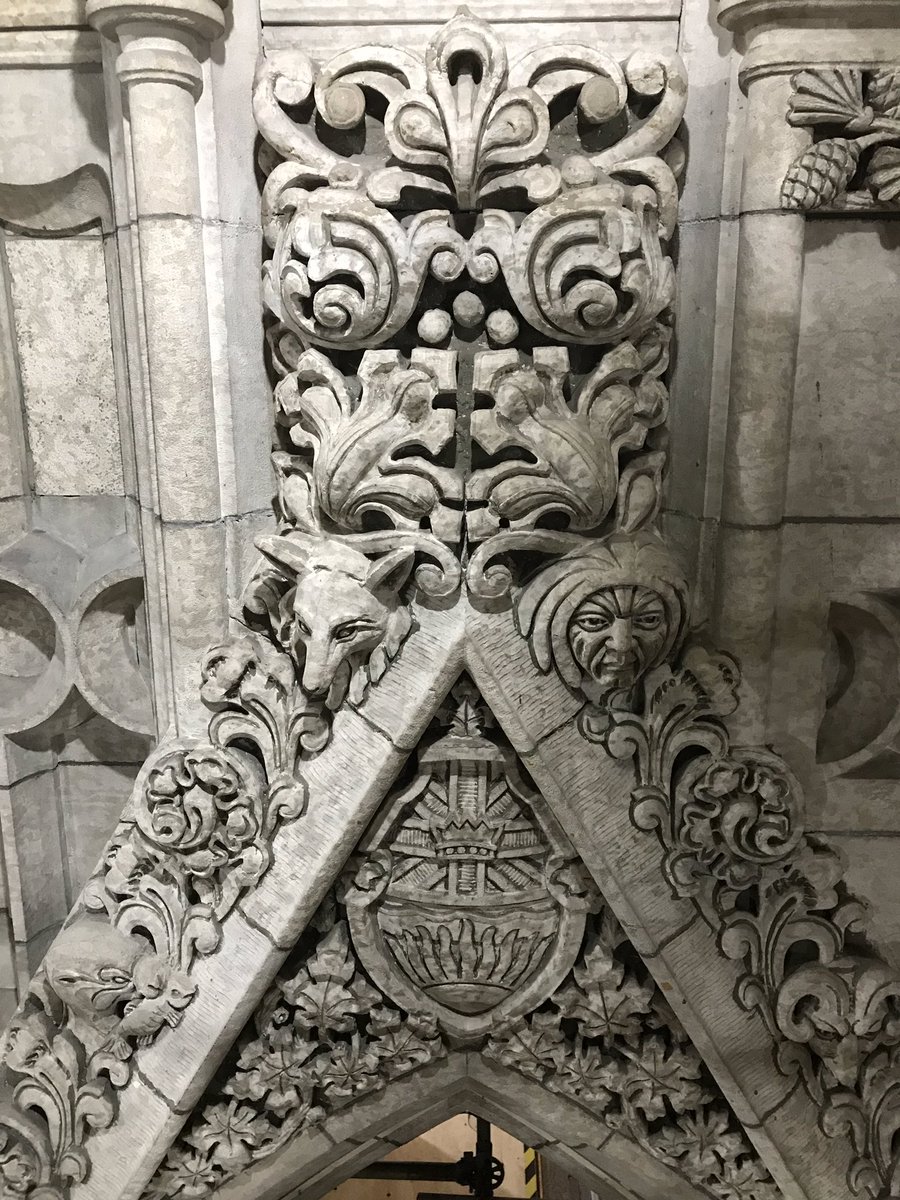 Among the scaffolding that we scaled was the set up in the rotunda, giving a unique, up close look at the space.  #cdnpoli