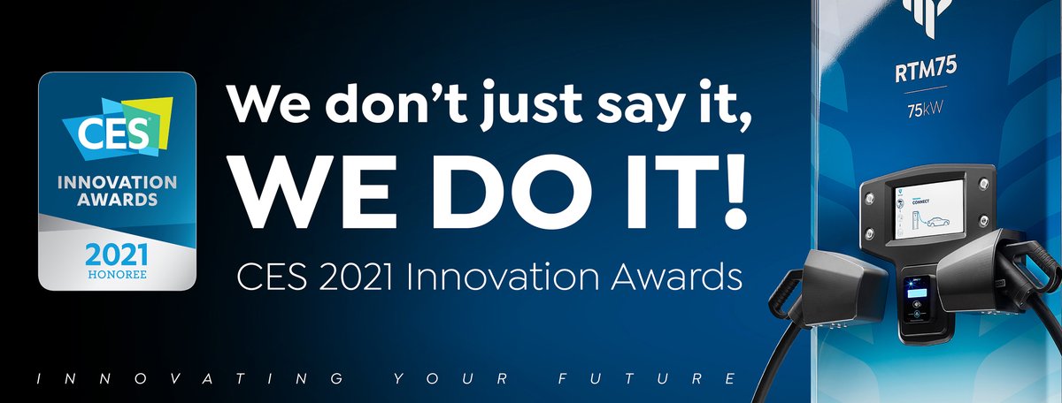 Delighted to share the news! Tritium was selected as a #CES 2021 Innovation Awards honoree for the #RTM75! We’re so proud of this recognition and bring you more award-winning chargers on our modular scalable charging (MSC) platform.

Upgrade today: tritiumcharging.com/product/rtm-75/