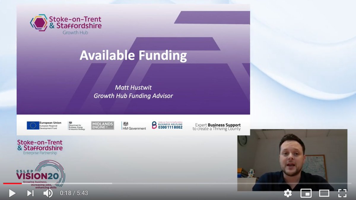 StokeStaffsLEP's tweet photo. Confused with the types of funding out there for small business?  As part of our SSLEP:Vision20 conference @SCCI_Matt , funding advisor from the @GrowthHubStaffs, tells us all what we need to know.

👉 https://t.co/5kUJwT9IaQ

#SSLEPVision20 #businesssupport https://t.co/Gd9iBDjIbl