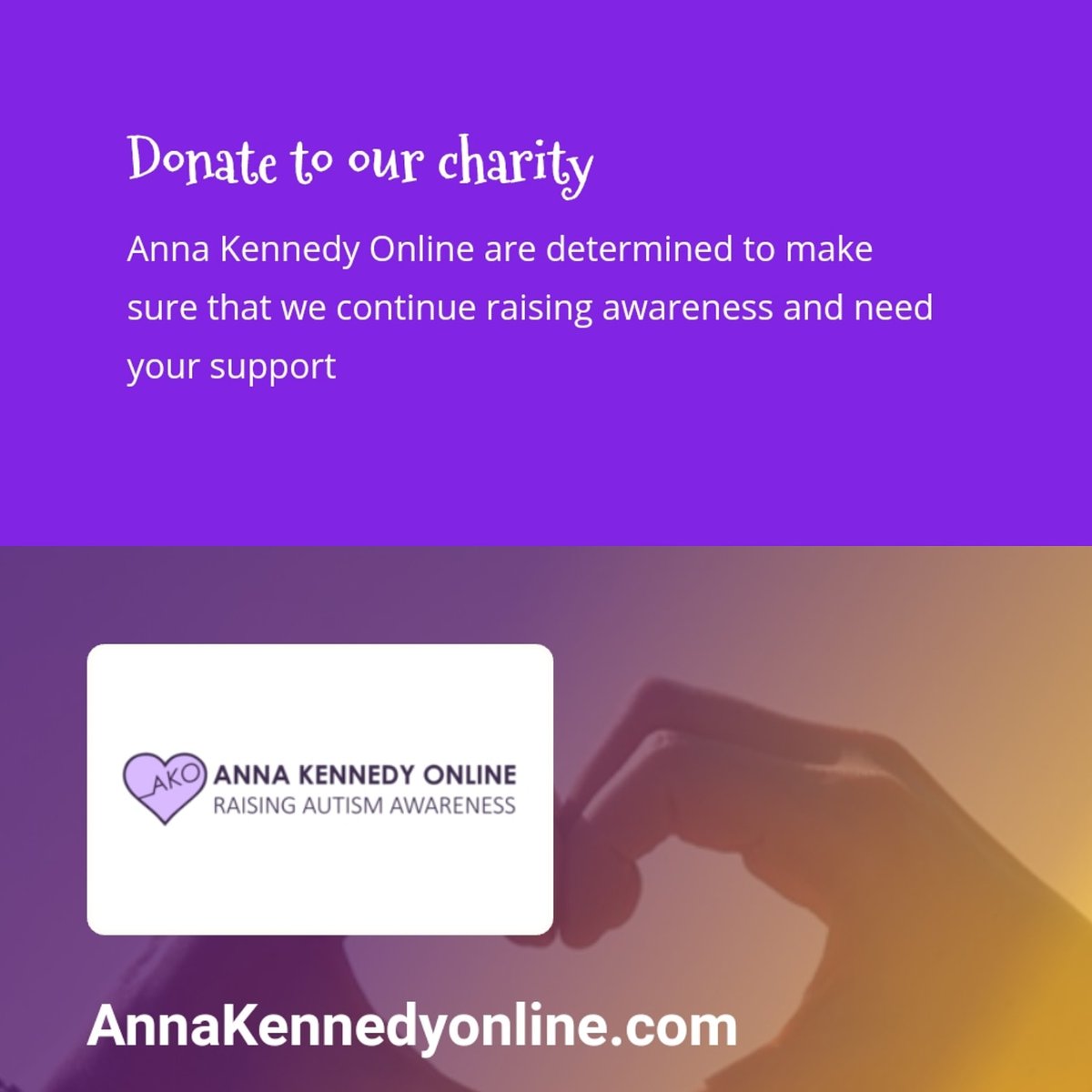 AnnaKennedy1's tweet photo. If you would like to make a #christmas donation to our #charity  https://t.co/OCmd2Pf4SW 
Please donate to
AnnaKennedyonline thank you

Barclays Account Number 83091856
Sort Code 20 56 78

Check out other ways to donate on the UK #Autism charity website. 
https://t.co/OCmd2Pf4SW https://t.co/r01z4J7UuZ