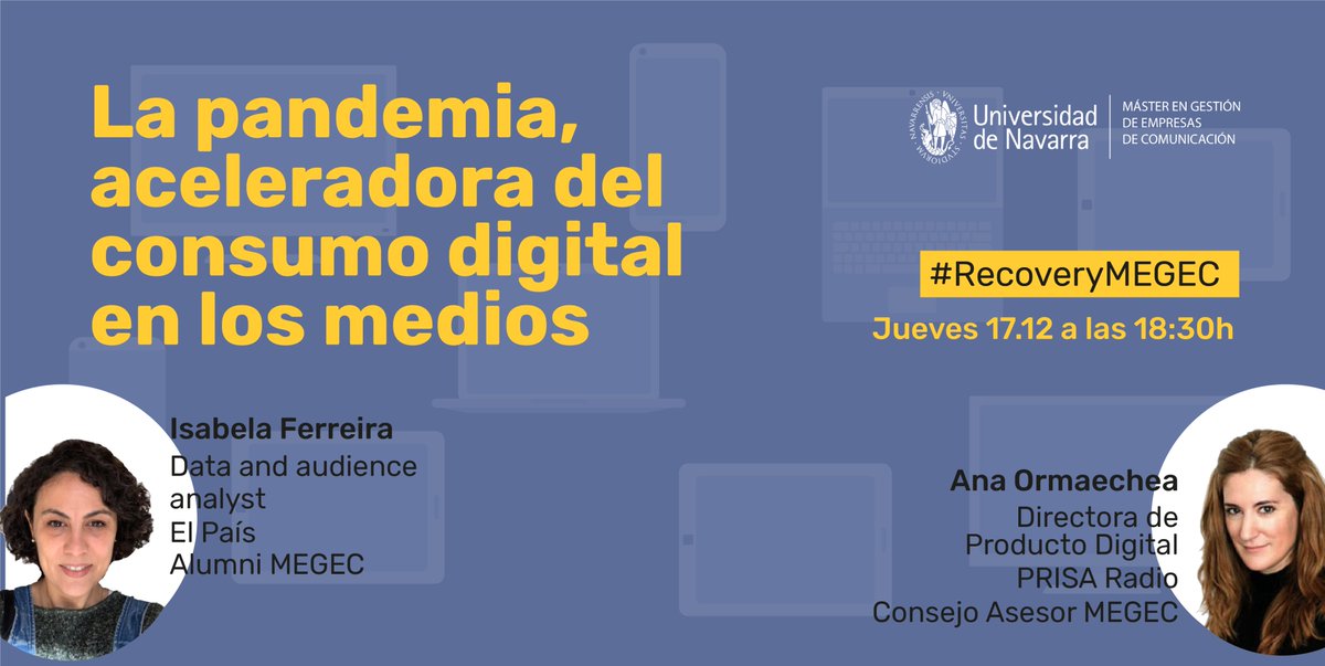 PerezLatre's tweet photo. Después de la acogida de #AnswersMEGEC y #ChallengesMEGEC iniciamos con @aormaechea e @Isasperandio nueva serie de webinars para analizar con una mirada esperanzada lo que viene en las industrias creativas y de los medios #RecoveryMEGEC.
¡Os esperamos!
https://t.co/OoiFs8aPm4 https://t.co/tXCViLpqhM