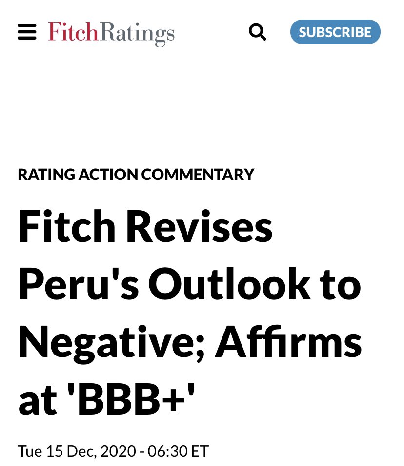 hurgamemoriaPE's tweet photo. Entretanto, la calificadora de inversiones Fitch Ratings disminuye calificación del Perú debido a la ausencia de predictibilidad de las políticas públicas a causa de “las medidas populistas del Congreso de los últimos meses”. 
Todo gracias a la #BancadaTelesup, UPP, APP, FA, etc. https://t.co/ODUxEA60JA