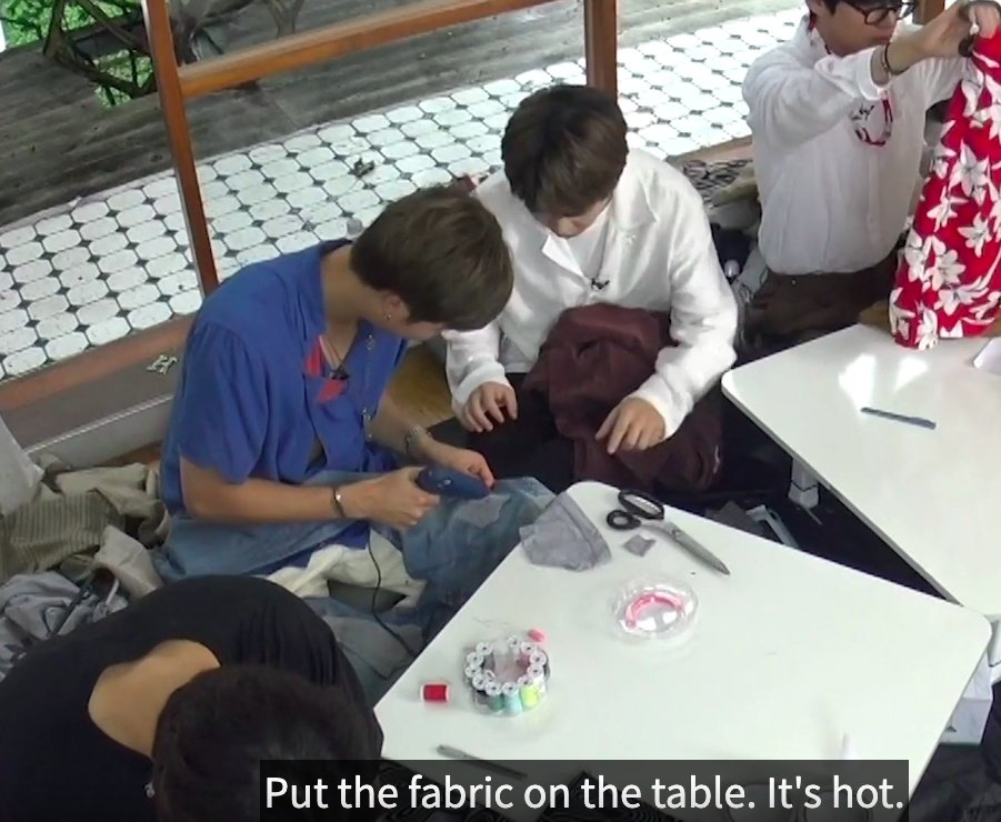 When jimin helped him cuz joonie wasn't able to deal w the glue gun