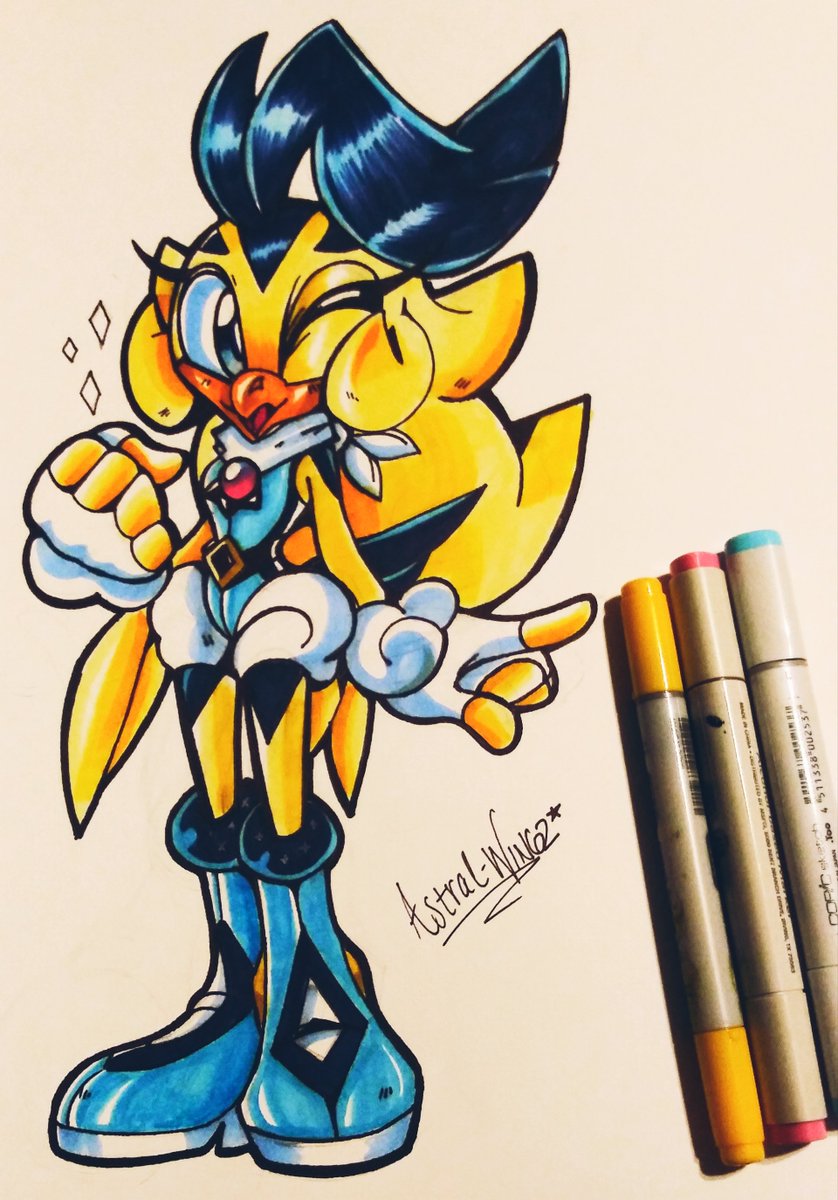 Zhane_Star's tweet image. My mascot character, AKA my baby. Her name is Star, a Sonic fan character I've had for 14 years (and my very first).
She is a spunky, galactic Princess from the Sol Dimension. But I'll tell her backstory another time.