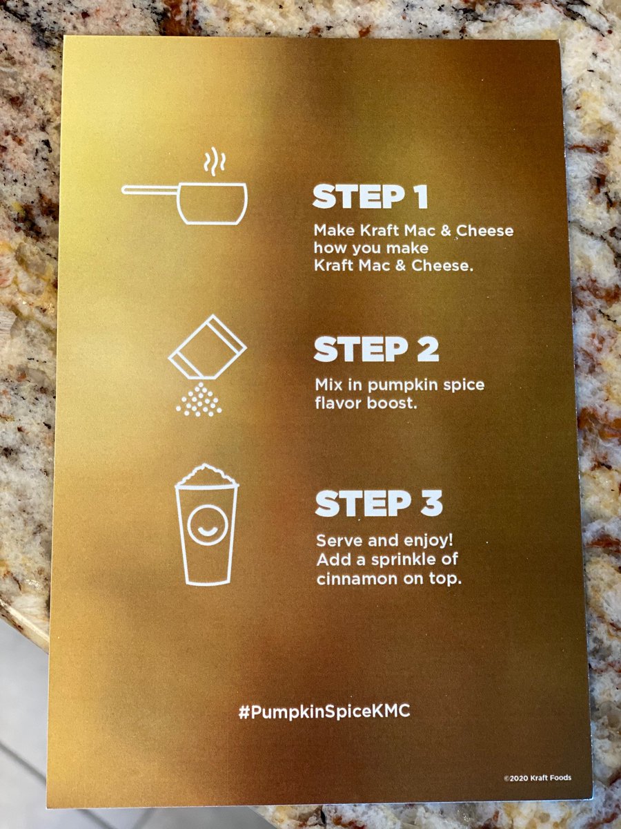 Instructions seem simple enough. If you were wondering what goes into a Kraft Mac and Cheese Pumpkin Spice packet, the answer seems largely to be “a shitload of sugar.”