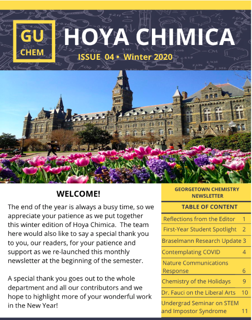 aphra_v_murray's tweet photo. The final 2020 edition of Hoya Chimica is out now! Big thank you to Amitesh Kotwal, @GUChemistry and all our contributors for the support in making this happen. Here's looking to 2021! https://t.co/Ml2nwyAbIc