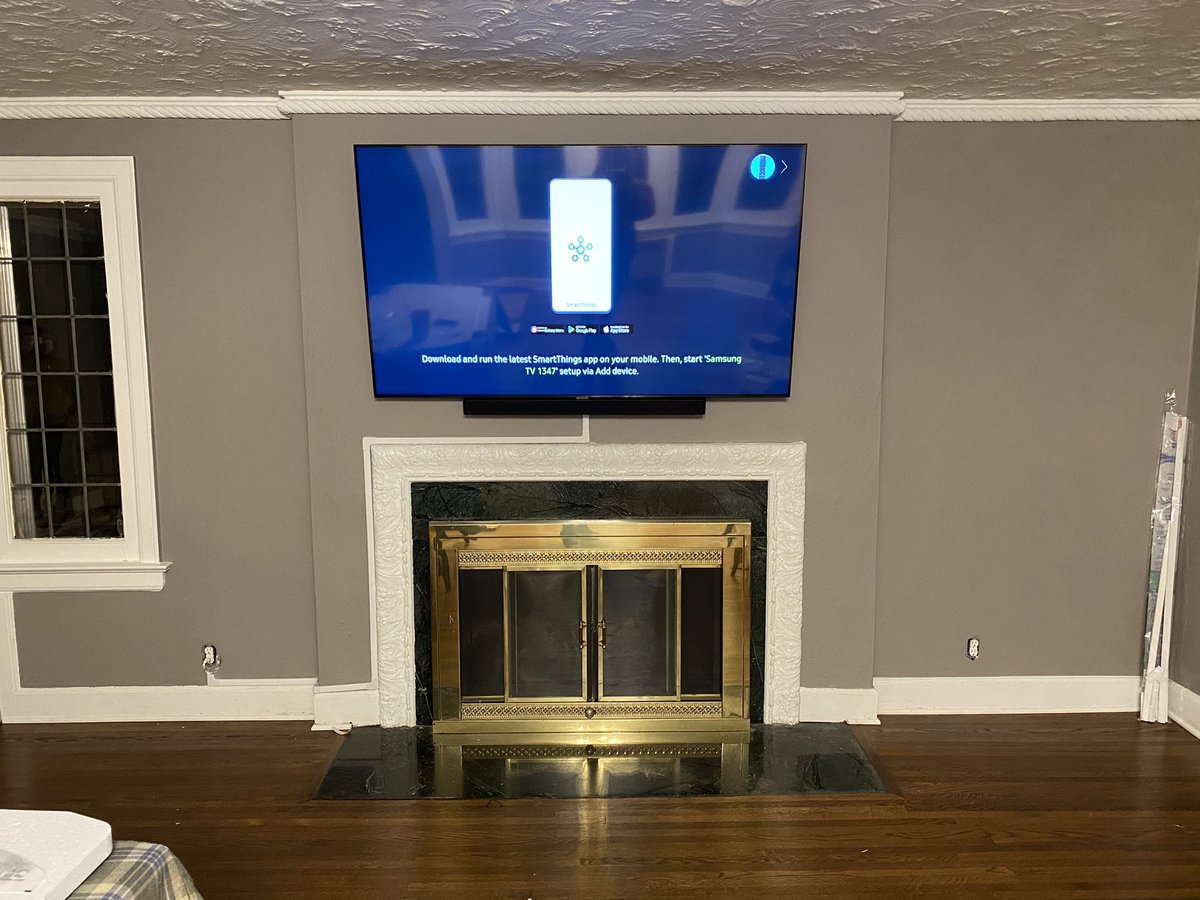 quejwash's tweet photo. Just got a couple together in they new home 
70 inch full motion✅
Sound bar mount ✅
📲📲📲📲📲📲📲📲 https://t.co/h79OC8SzA7