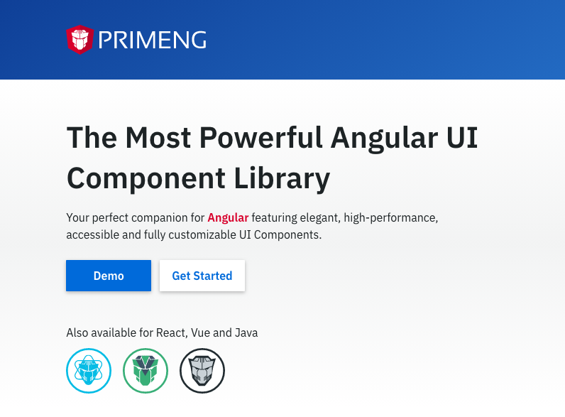 3. PrimeNG:Powerful UI component library for Angular https://www.primefaces.org/primeng/#/ 