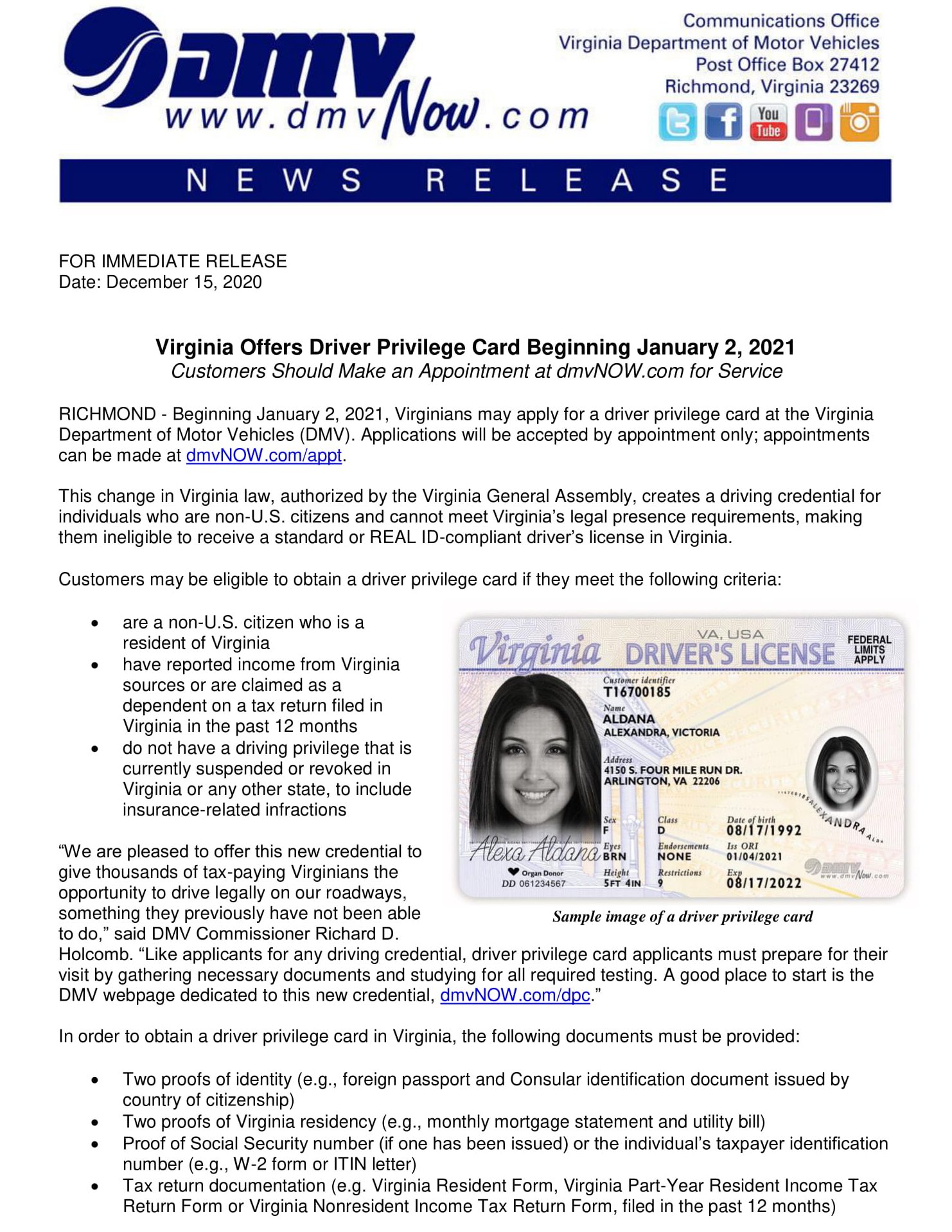 Virginia driver's license, ID card get new looks