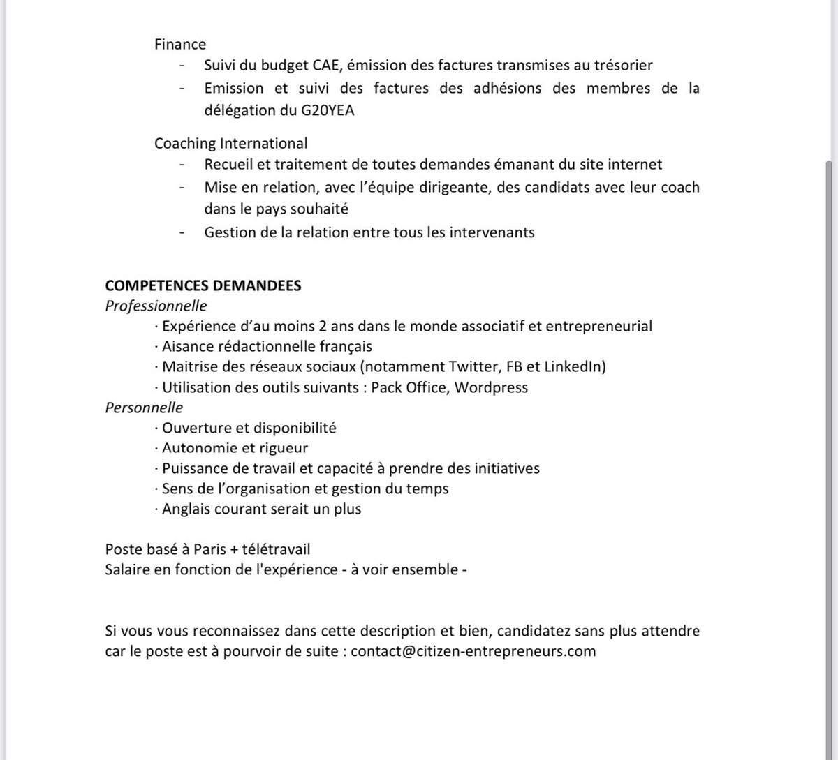 AreREHMAN's tweet photo. Citizen Entrepreneurs offre une belle opportunité d’épanouissement professionnel et personnel à un(e) Responsable Développement ! #emploi #Recrutement @CTZentrepreneur https://t.co/FxrAsDwItV