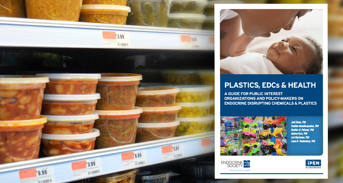 JUST RELEASED: “Plastics, EDCs &amp; Health”, a new report from IPEN and the Endocrine Society, shows the widespread health effects of #EDCs in #plastics, including cause-and-effect links between additives in plastics &amp; specific impacts to #endocrine systems. ipen.org/EDCs-in-Plasti…
