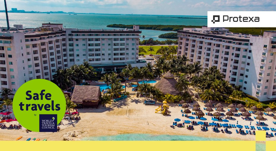 protexa's tweet photo. .@CasaMaya_Hotel cuenta con el distintivo global #SafeTravels, que otorga el @WTTC a los hoteles con medidas de #higiene para cuidar a huéspedes y personal.

Éste el protocolo que realizan: https://t.co/GRktNfAeij https://t.co/dRER6A9yAO